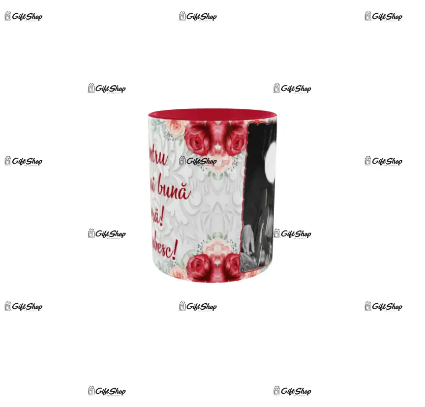 Pentru cea mai buna sora, te iubesc, cana din ceramica, 330ml, personalizata cu 1 poza si text model 3365